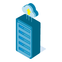 clip art graphic of recoverable cloud it services and security