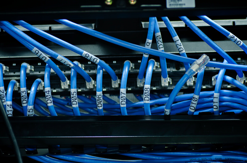 Network and patch cord cable in data center